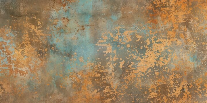 grunge rusted metal texture soft brown and blue rust and oxidized metal background old iron sheet stain