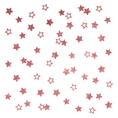 Fototapeta premium Png pink sparkly stars sticker, aesthetic shape, transparent background
