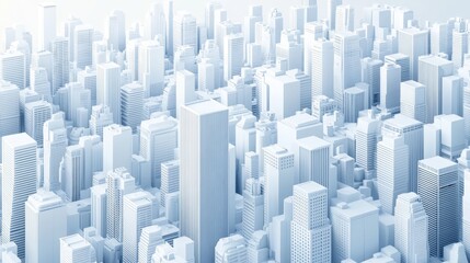 Obraz premium 3d downtown white business downtown