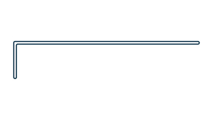 Obraz premium Simple corner png border sticker, transparent background