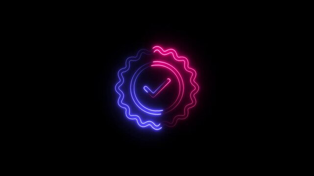 neon Settings icon vector isolated on white background, Settings sign , filled dark symbol on black background.