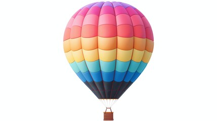 Fototapeta premium A colorful hot air balloon in the sky.