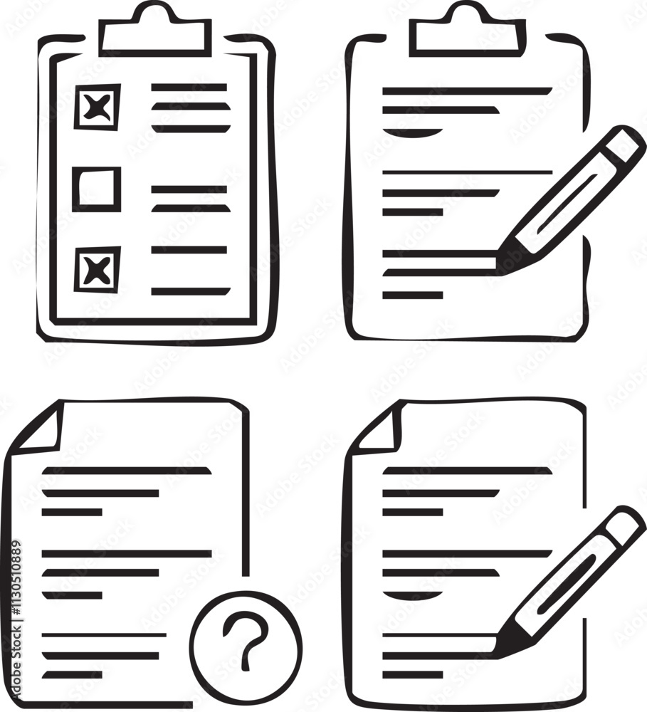 Poster paper document vector|report vector|notepad vector|note vector|these vector|writing vector design ic