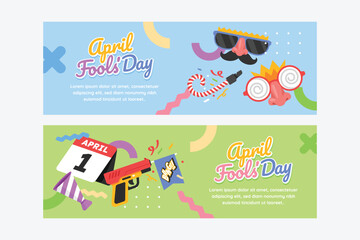 Fototapeta premium Set of two horizontal banner template