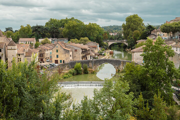 Vue des ponts de Nérac