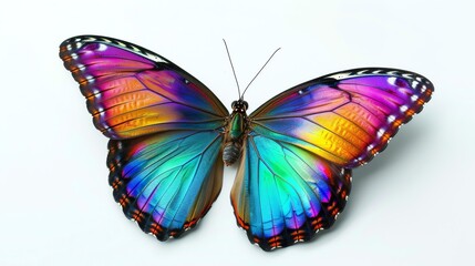 Fototapeta premium A colorful butterfly with iridescent wings.