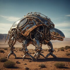 spaceship in desert