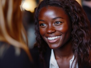 Jovial Conversation between Business Women