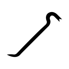 Crowbar glyph icon
