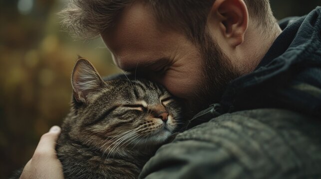 Man with Cat