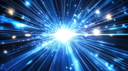 Obraz premium abstract blue background with rays