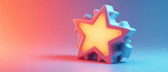 Obraz premium Illuminated Star Gear.