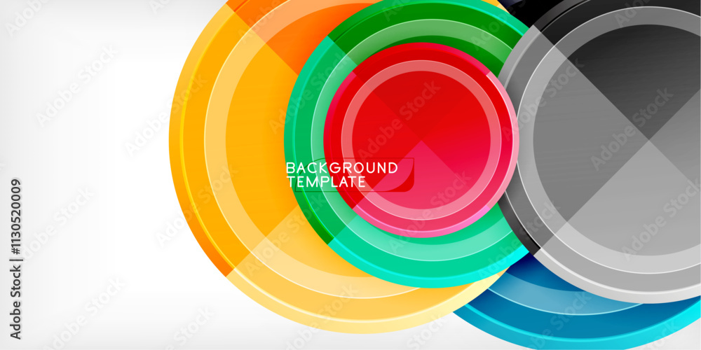 Poster geometric design abstract background - circles