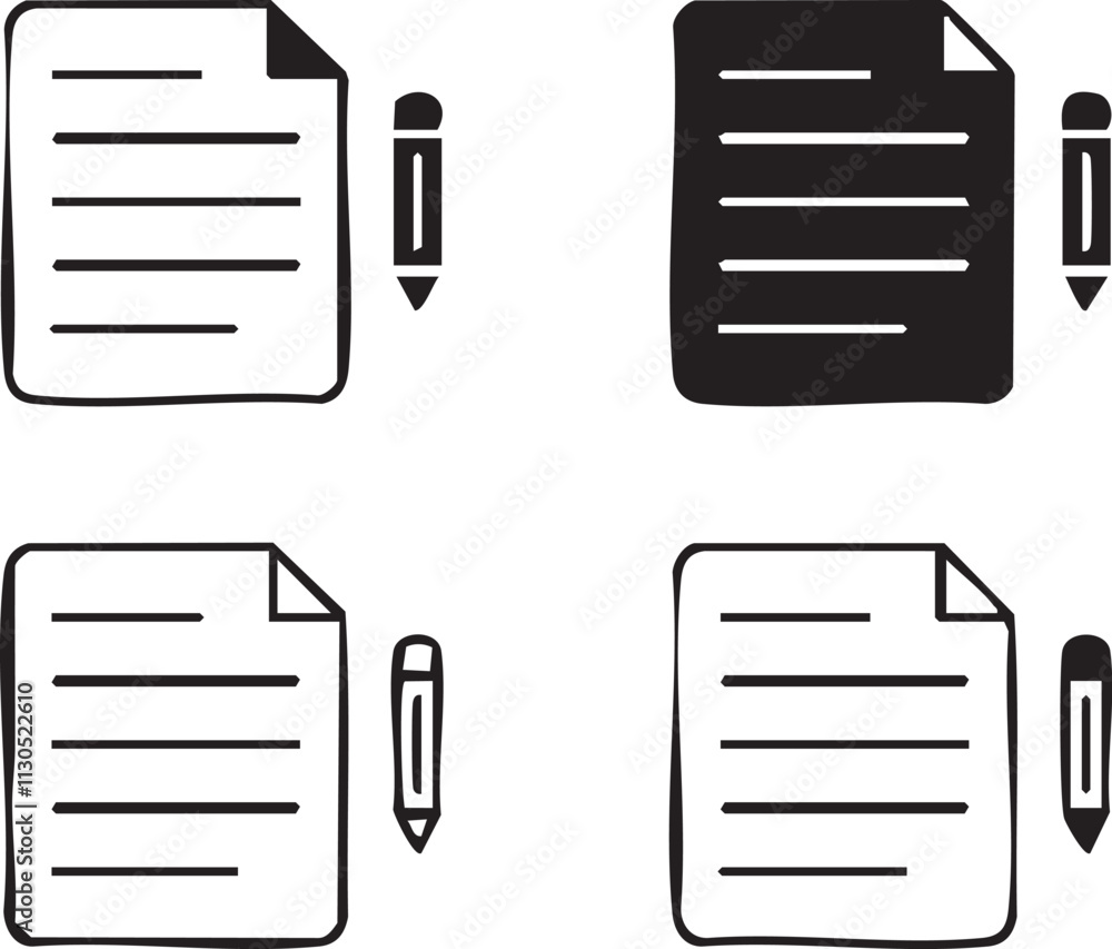 Poster paper document vector|report vector|notepad vector|note vector|these vector|writing vector design ic