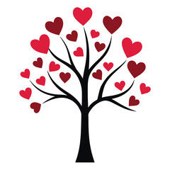 Fototapeta premium Tree with heart like valentine