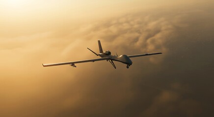 Combat drone reconnaissance flight.