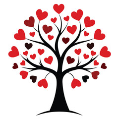 Fototapeta premium Tree with heart like valentine