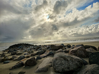 Am Strand von Blavand in Dänemark