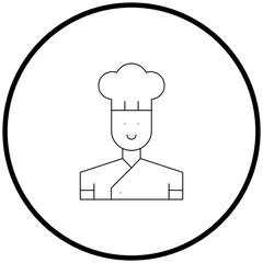 Chef icon single vector illustration