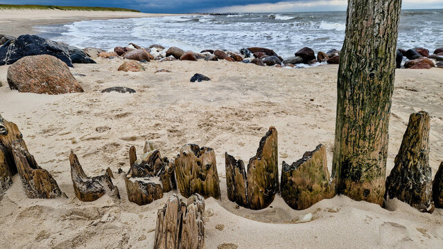 Am Strand von Blavand in D&auml;nemark