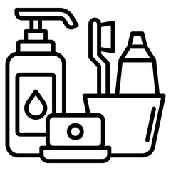 Obraz premium toiletries single icon