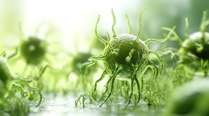 Obraz premium green grass with dew drops