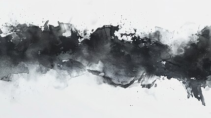 Obraz premium Watercolor or black Asian ink abstract hand drawn