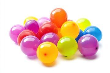 Obraz premium A bunch of colorful balloons isolated on a white background