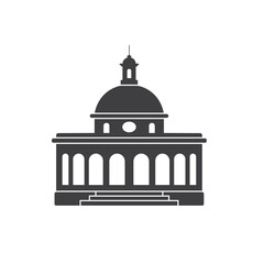 simple illustration of capitol dome, vector art.