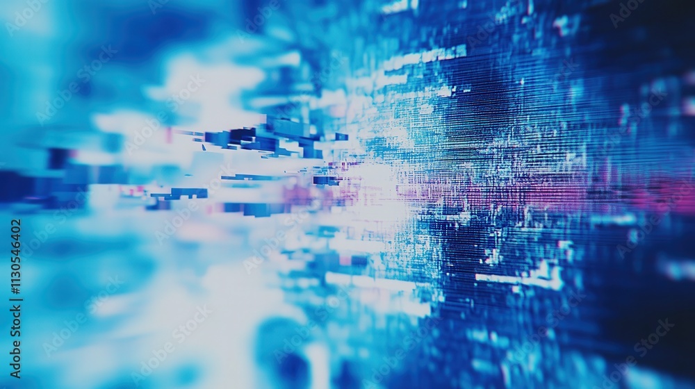Aufkleber abstract digital data stream flowing through cyberspace