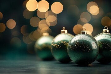 Fototapeta premium Christmas Green Decorative Background, Christmas Green Banner, Christmas Green Background, Christmas Banner, Christmas Border Background, Christmas banner with blank space for text