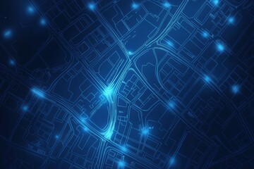 Obraz premium Location information of the map, Vector illustration style, blue light
