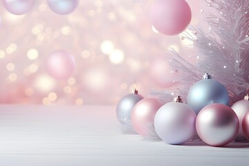 Christmas Ornaments Background, Decorative Holiday Wallpaper, Holiday Banner Background, Festive Banner, New Year and Christmas Background