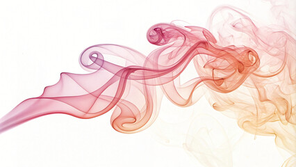 Fototapeta premium Abstract swirling blue smoke on a white background