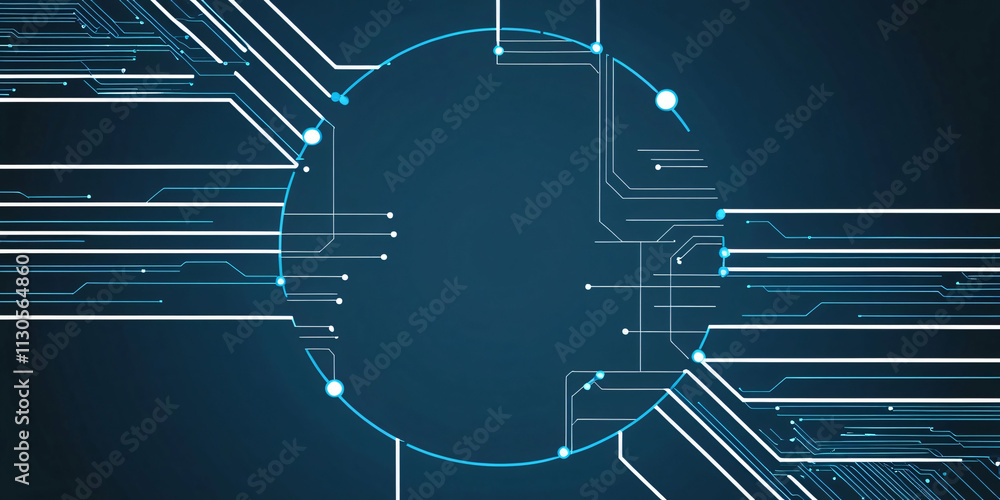 Aufkleber abstract representation of digital circuitry and technology concepts against a blue background