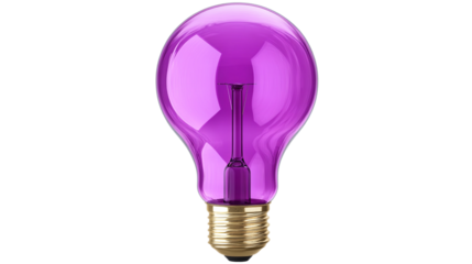 Purple Light Bulb   Creative Idea  Innovation  Energy Efficiency