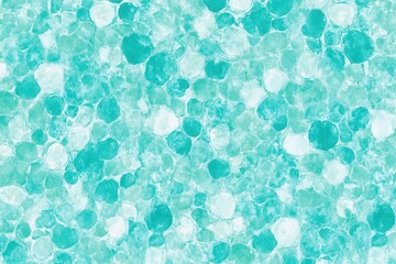 Teal Water Droplets and Shapes in Soft Light