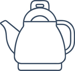 Obraz premium kettle icon modern illustration teapot symbol vector design 
