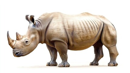Obraz premium white rhinoceros isolated on white