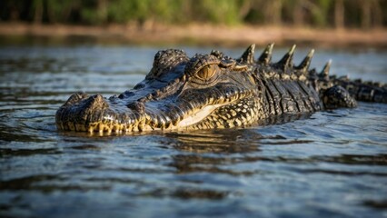 Obraz premium Crocodile Close-up