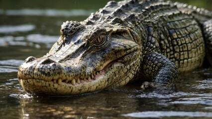 Fototapeta premium Crocodile Close-up
