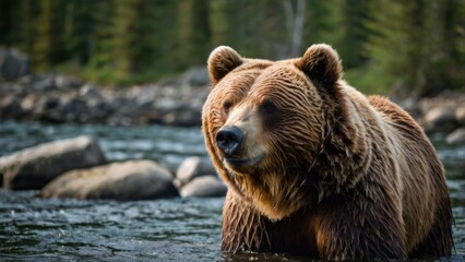 Obraz premium The Grizzly Stare