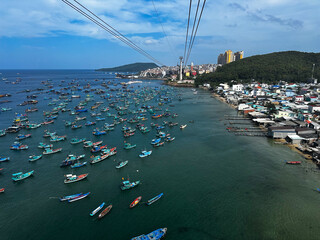 View from the cable car to the island of Phu Quoc