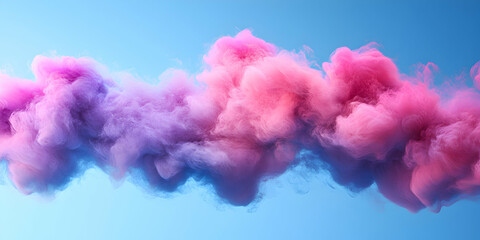 Fototapeta premium Abstract Pink and Purple Cloud Formation, A Dreamlike, Textured, Ethereal Digital Artwork Background