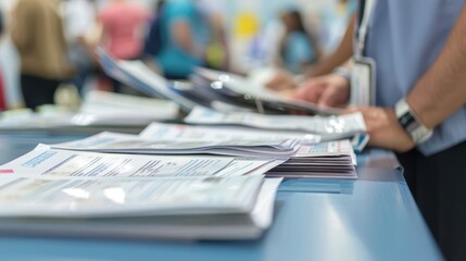 Informational Brochures on Arrhythmias Displayed at Health Fair for Educational Purposes