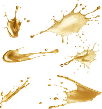 golden liquid splash 