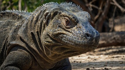 Fototapeta premium The Komodo Dragon: Nature's Ancient Predator