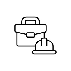 Construction Business outline icons, minimalist vector illustration ,simple transparent graphic element .Isolated on white background