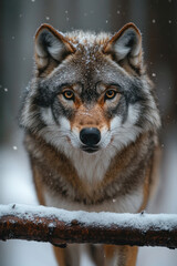 Fototapeta premium wolf in the snow