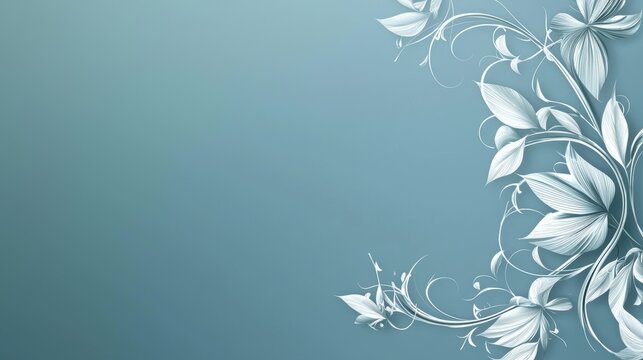 Elegant Blue Retirement Greeting Card Template with Decorative Swirls for Farewell Messages